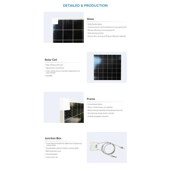 Durable C Grade Solar Panels 900 Millimeter Cable Length For Household