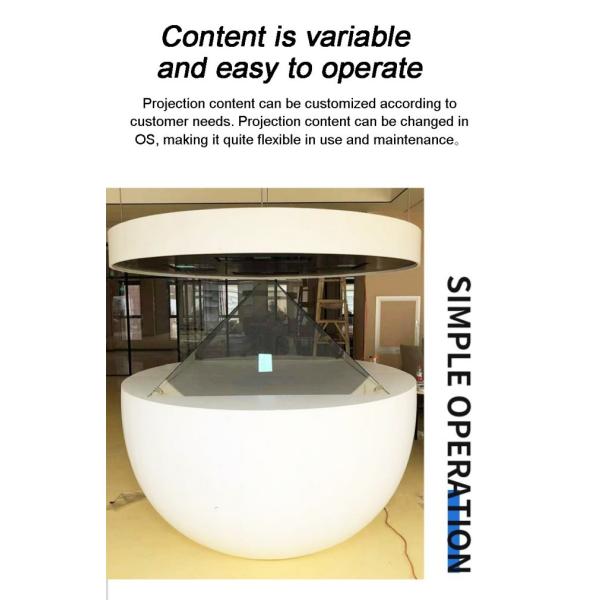 32 inch 180-Degree 3D Holographic Showcase Cabinet Manufacturer Museum-Grade Floating Projection Display Cabinet