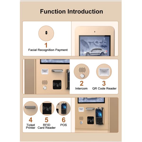 15inch Touch Screen Parking Payment Kiosk with Intercom and Galvanized Steel Sheet Construction