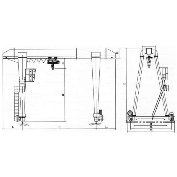 Yuantai Light duty outside warehouse dedicated single girder gantry crane