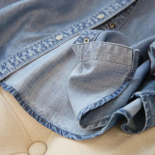 Indigo Soft 100% Tencel Cotton Denim Fabric 16S Combed Yarn 160cm 254 gsm