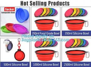 Buy cheap personalized supreme portable sublimation collapsible portable silicone plastic dog bowl,dog food bowl, product