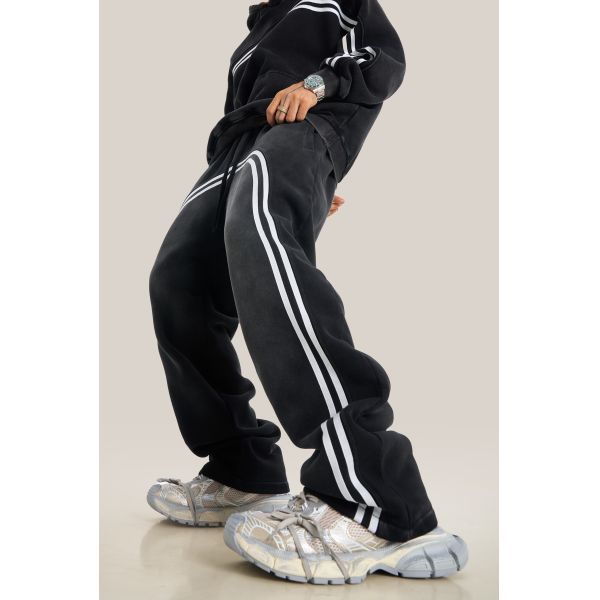 Men's Heavyweight Canvas Mid Sweatpants Breathable Waterproof Elastic Korean Style Washed Comfortable Loose Fit for Casual Daily