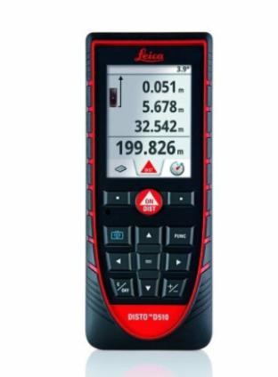 Leica Disto d510 200m Laser Distance Meter, 360 ° inclination, Bluetooth Smart App