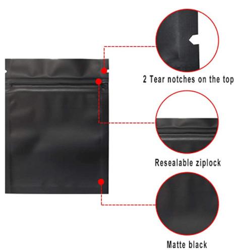 Dry Herb Flower Aluminum Foil Packaging Bag Mylar Smell Proof Resealable Packaging Pouch