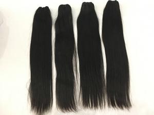 China 10a grade brazilian straight hair 18 inch black women  silk straight virgin hair bundle tangle free on sale