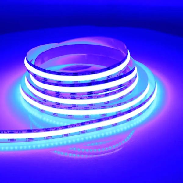 8mm 576leds RGB COB LED Strip High Density for 12v 24V IP20 Smart Strip Lighting