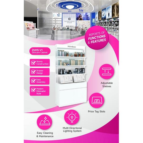 ZhMS-V1 60mm Flexible Membrane Light Box Skincare Display Cabinet for Easy Assembly