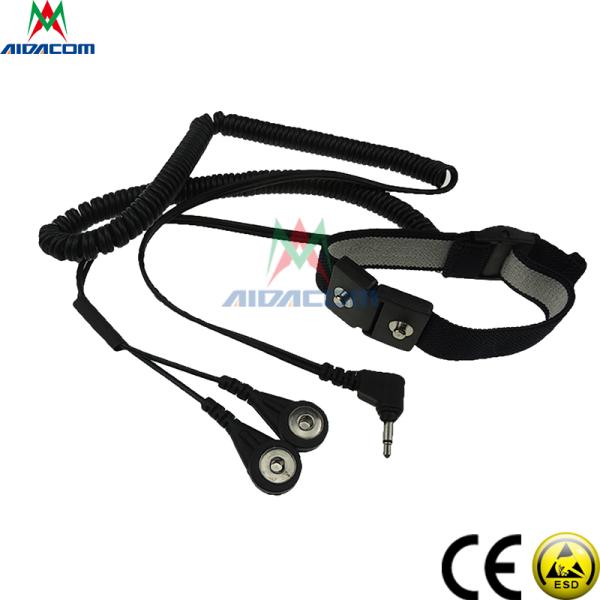 PVC PU Coil 0.1s Static Dissipative ESD Wrist Strap
