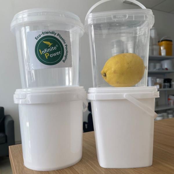 Flat Bucket Lid Transparent Square Pail 7 Gallon Plastic Pail Certificate GAP/ISO/FDA