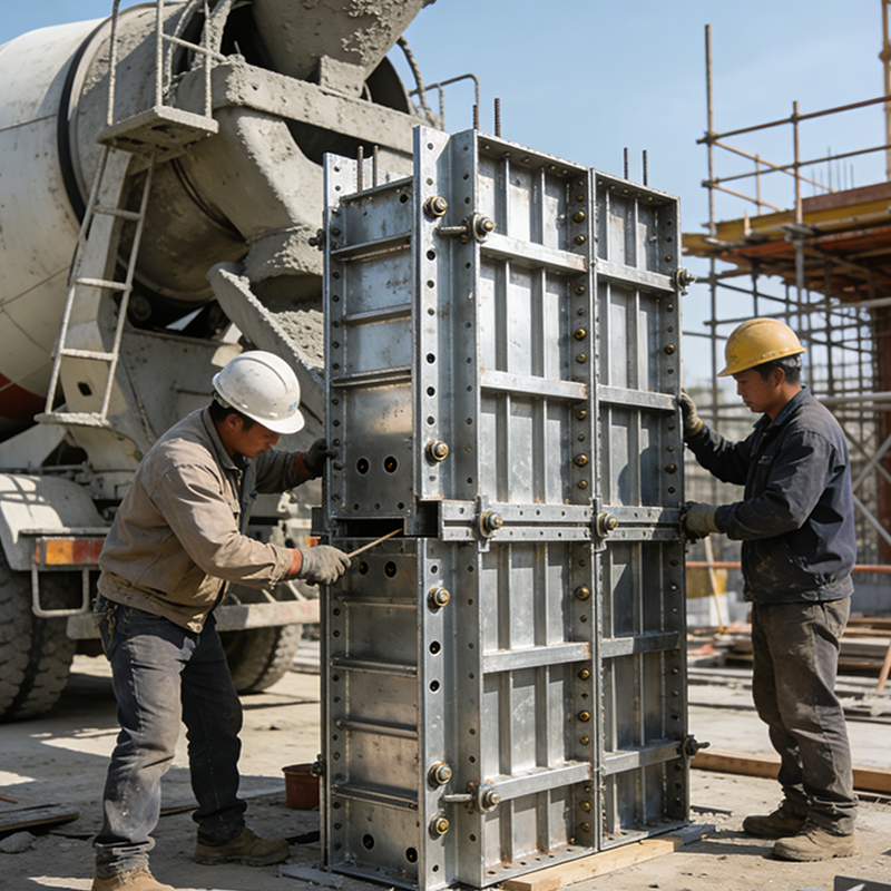 Lightweight Small Steel Frame Formwork for Residential Building Projects