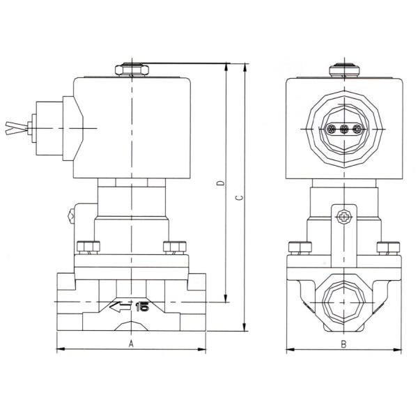 24VDC 220VAC Stainless Steel Steam Solenoid Valve 3/8'' 1/2'' 3/4'' 1''