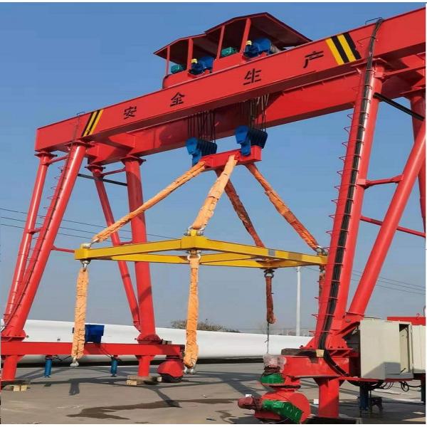 MG 100T universal gantry crane wind turbine head loading and unloading truck，100T tyred gantry crane