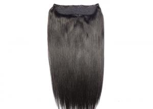 Buy cheap Length 20inch Clip Lace Clip in Hair I-tip U-tip Flip in Hair Halo Hair Extensions Natural Black 1b Color product