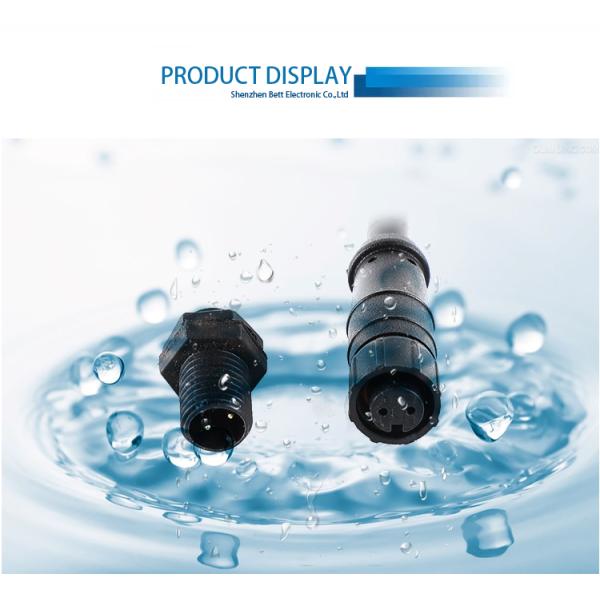 M8 Injection Molding With Line Front And Rear Panel Mount Male And Female Junction Box Connector