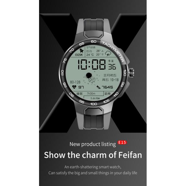 E15z Smartwatch Support Polish 24 Modes of Exercise Heart Rate Blood Pressure Waterproof Astronaut Dial Smart Watch for Men
