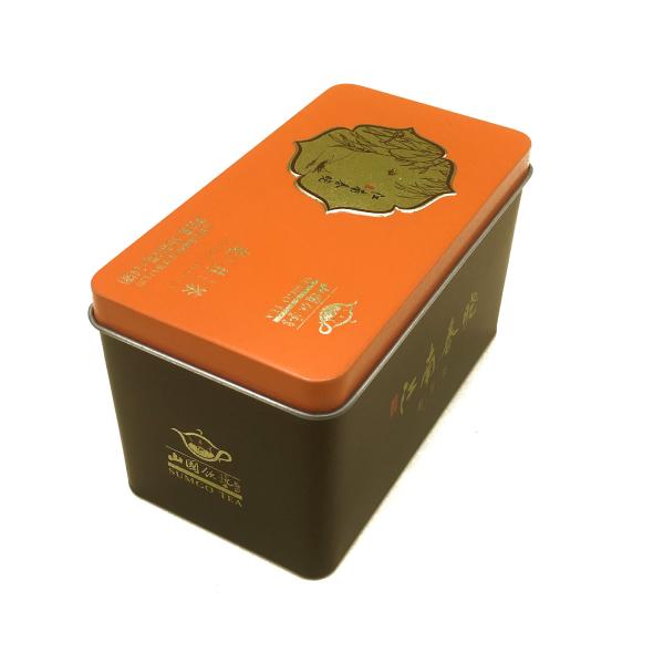 DADI Elegant Rectangular Tea Tin Box CMYK Personalized Tin Can For Tea