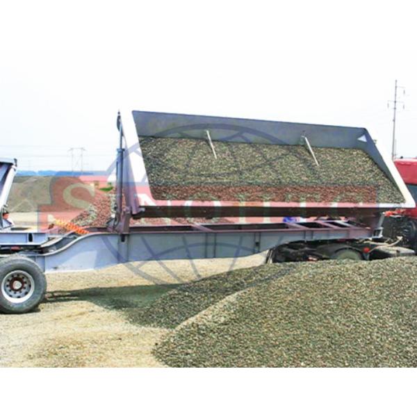 60 Ton Double Axle Dump Trailer 13 / 16 Ton Axle Model 28T Landing Gear
