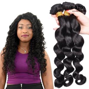 China Brazilian Virgin Loose Wave Hair , Tangle Free Virgin Brazilian Remy Hair Bundles  on sale