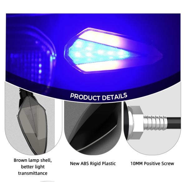 YAYE 12V LED Waterproof Motorcycle Steering Lights Turn Signal Indicator