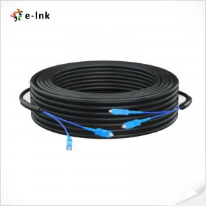 Buy cheap OS2 9/125uM Outdoor Armored Cable 2 Core SM Fiber Patch Cord 50 Meters product