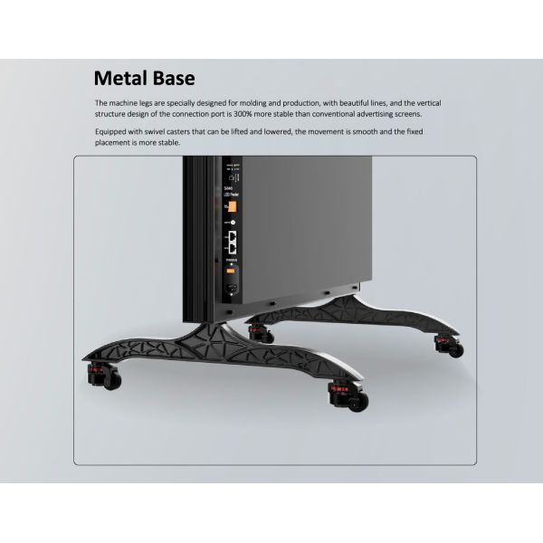 Customized Vertical Floor Stand Advertising Folding LED Mirror Display Poster Screen