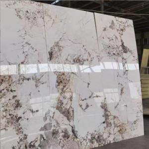 Buy cheap Sustainable Living Glossy Marble Bamboo Charcoal Board Veneer Marble Fiber Wall Panel product