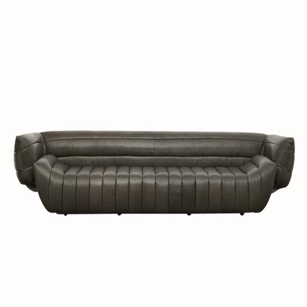 Living Room Luxury Modern Furnitures Gray Sofa Macon Sectional Leather Sofa