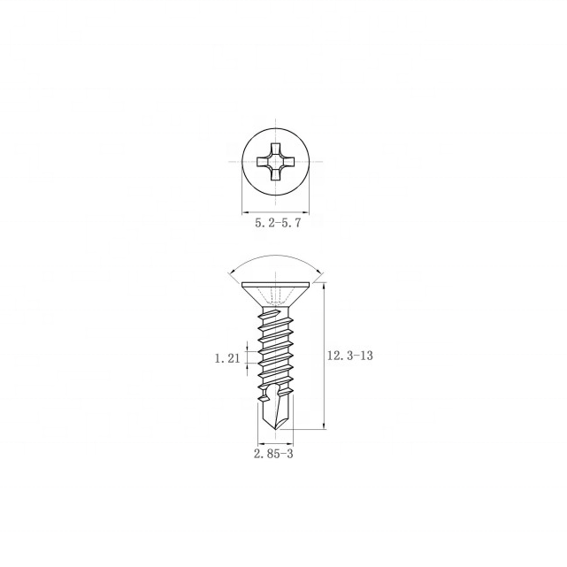 Stainless Steel Phillips Countersunk Head Self-Drilling Screw