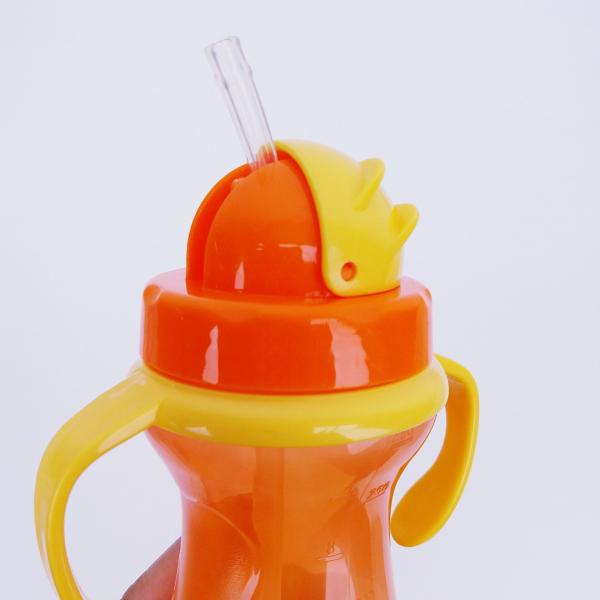 Green Purple 9oz 290ml Baby Weighted Straw Cup With Handle
