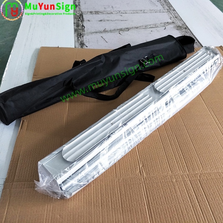 Easy Setup Retractable Roll Up Banner Stand 80x200cm - Professional Exhibition Advertising Display with Travel Bag