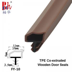 Buy cheap Special Shaped Co-Extrusion Weatherstripings Sealing Strips Brown Color 10*6mm product