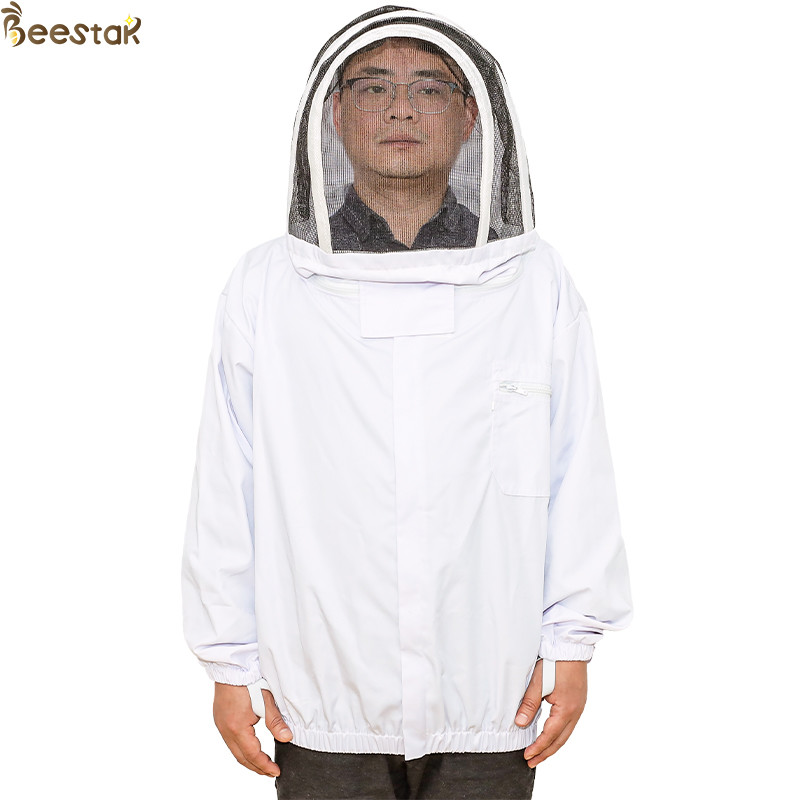S-2XL Zippered Hood Beekeepers Protective Clothing Economic Bee Jacket