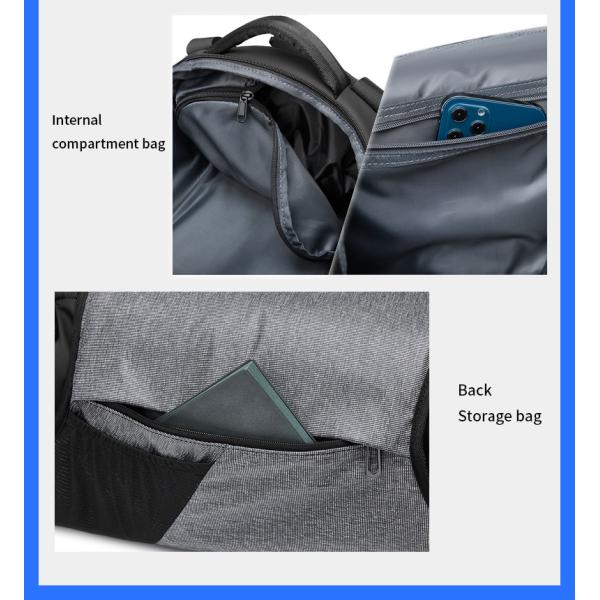 Solid Color Foldable Packable Duffel Bag Antifouling Multi Compartment