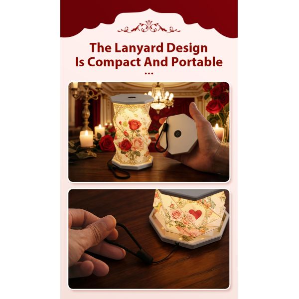Rechargeable LED Mini Foldable Paper Cylinder Lamp 4100K 12V