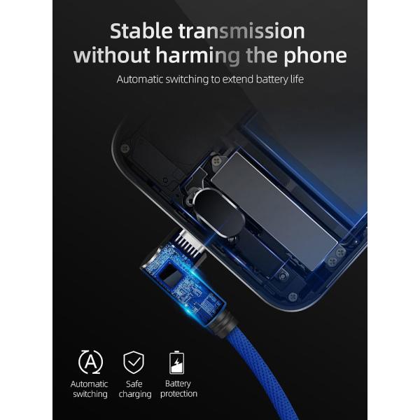 1m USB 2.0 Type C Cable Curve Port 90 Degree USB C Cable