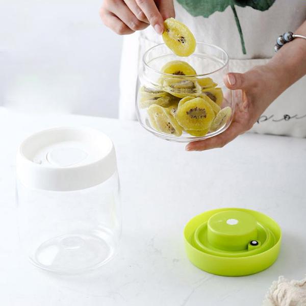 Press Vacuum Storage Box Empty Glass Jars Household Moisture Proof Eco Friendly