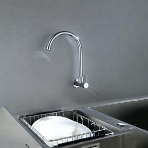 Buy cheap Lever Handle Kitchen Tap Cold Only Brass Cartridge Kitchen Sink Wall Faucet product