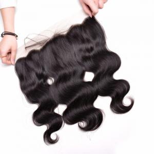 Buy cheap 10'' Virgin Human Hair Extensions For Lady / Body Wave Bundles With Lace Frontal product