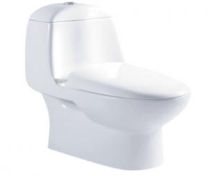 China Bathroom sanitary ware toilets power wash-down one piece water closet on sale