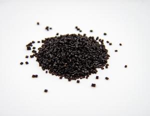 China Black Color RPET Granules Recycled Fiber Grade Semi Dull Recycled Pellets on sale
