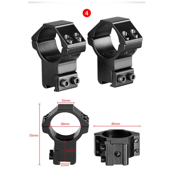30mm 25.4mm Hunting Scope Rings And Mounts 11mm 20mm Dovetail Rail