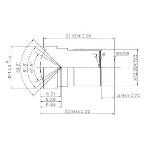 Buy cheap 1/2.5" 3.2mm F4.2 12MP M12x0.5 Mount Non-Distortion Board Lens for 1/2.3" 1/2.5" from wholesalers
