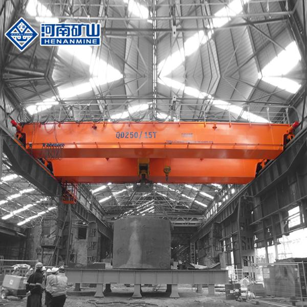 two beam heavy duty trolley carriage double girder overhead crane for handling steel