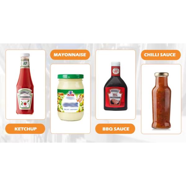 Automatic Food Grade High Accuracy Pepper Sauce Bottle Filling Machine With Heating And Mixing