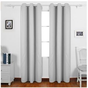 Buy cheap Plain Grey Custom Window Curtains OEM Acceptable 100% Polyester Material product