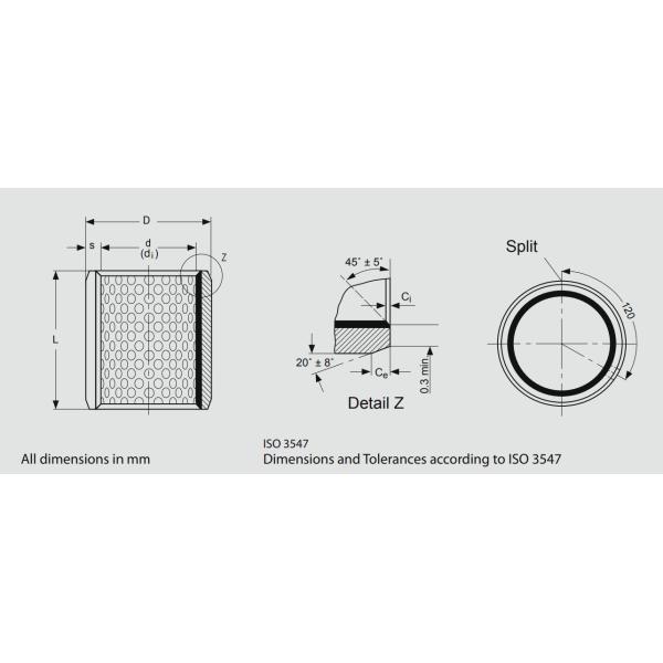 wrapped bronze bushing 092 dimensions