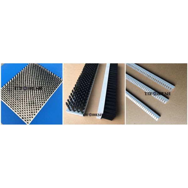 High Density PVC base Nylon Lath Brush CNC Machine Sealing Brush