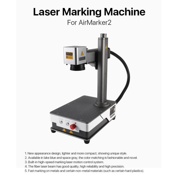 20W Portable Fiber Laser Marking Machine With Rotary Complimentary Worktable Rotating Head and Fixture Water Cooling 's