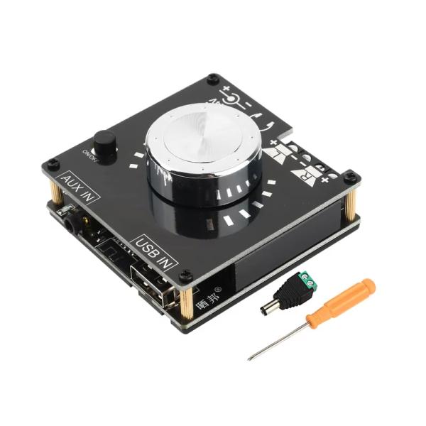 BT 5.0 Digital Power Amplifier Board 100W*2 Stereo Mini DIY Audio Module with U Disk & AUX Input Support